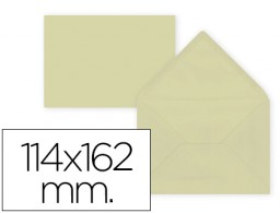 15 sobres Liderpapel 114x162mm. offset 80g/m² color crema